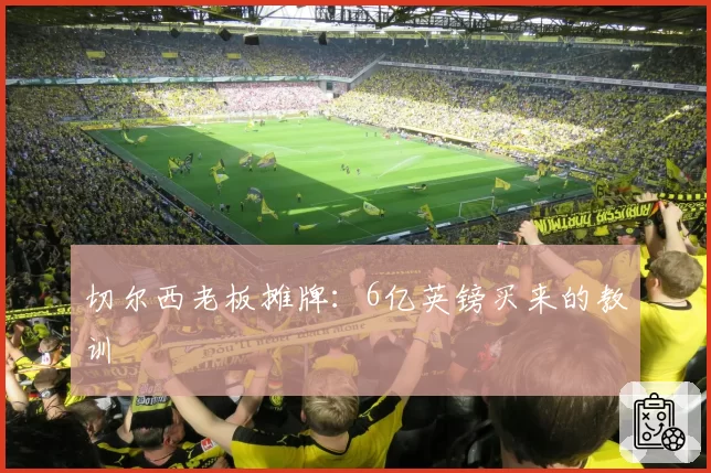 切尔西老板摊牌：6亿英镑买来的教训